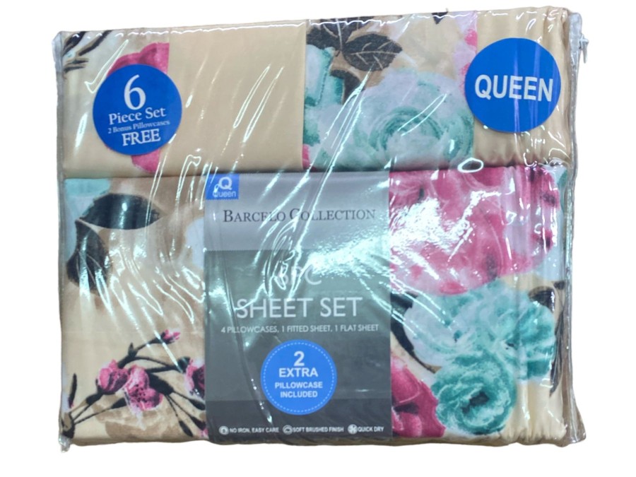 Homegoods Barcelo Collections | 6Pcs Queen Bedsheet Set