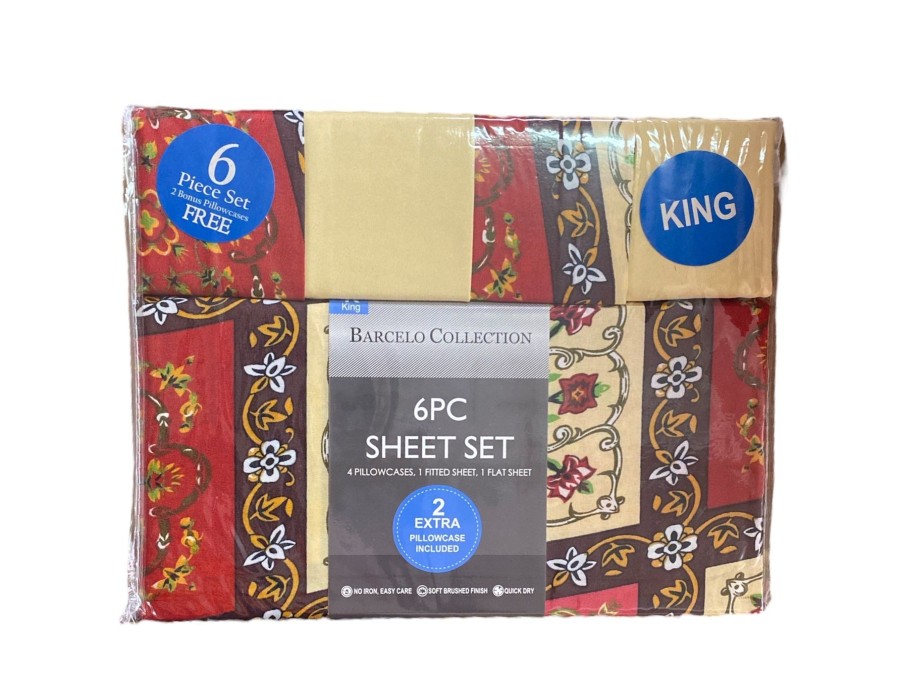 Homegoods AZURRA | 6Pc King Bedsheet